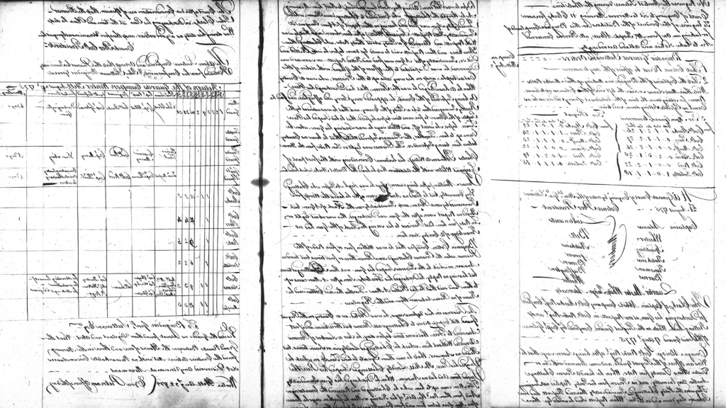 Black and white images of three, handwritten pages from a Continental Army Orderly Book kept by Brigadier General John Sullivan’s command during the Siege of Boston.  